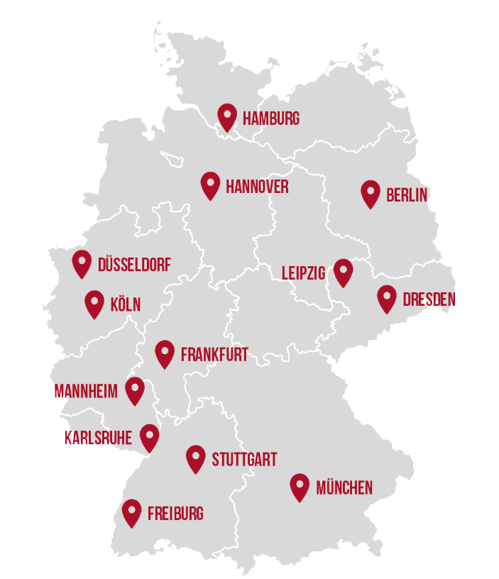Karte Standorte Deutschland